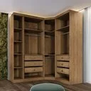 Guarda Roupa Modulado Safira 009 em Mdf com 5 Portas e 6 Gavetas