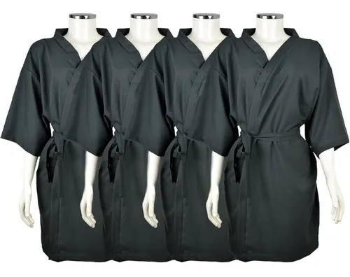Kit 04 Quimonos Roupão De Beleza Não Mancha Com Descolorante