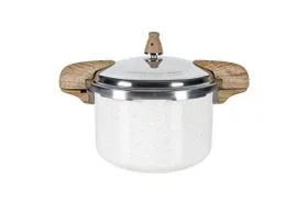 Panela de Pressão Brinox revestimento antiaderente cerâmico e fundo de indução Ceramic Life Pressure 5,4L Ø22cm Vanilla