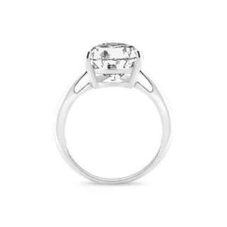 Anel Solitário Gota Cielo em Ouro Branco 18k com Diamante de Laboratório 5ct