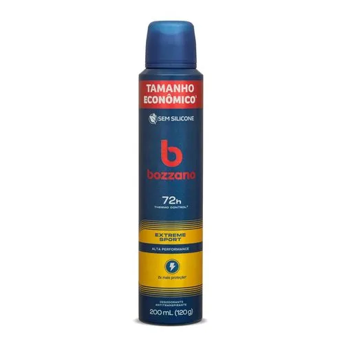 Desodorante Aerossol Antitranspirante Extreme Sport 200ml Chá Verde Vegano Bozzano
