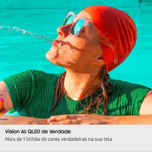 Samsung Vision AI TV 55" QLED 4K QEF1 2025, Pontos Quânticos, Processador com AI, Art Store, Alexa
