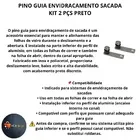 Pino Guia Deslizante Envidracamento Sacada Kit 2 Pçs Preto
