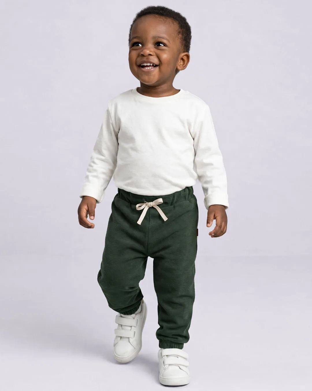 Calça Moletom Bebê Boucle Jogger Verde