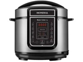 Panela de Pressão Elétrica 5 Litros Mondial Master Cooker PE38 Preta com Prata 127V