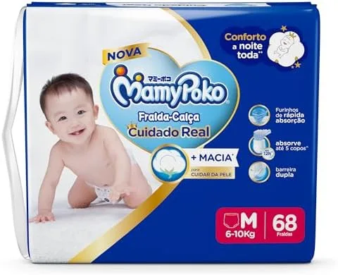 MamyPoko Fralda-Calça Premium Seca M 68 Unidades