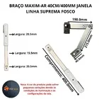 Braço Maxim-ar 40cm/400mm Janela  Linha Suprema Fosco Par - Rever