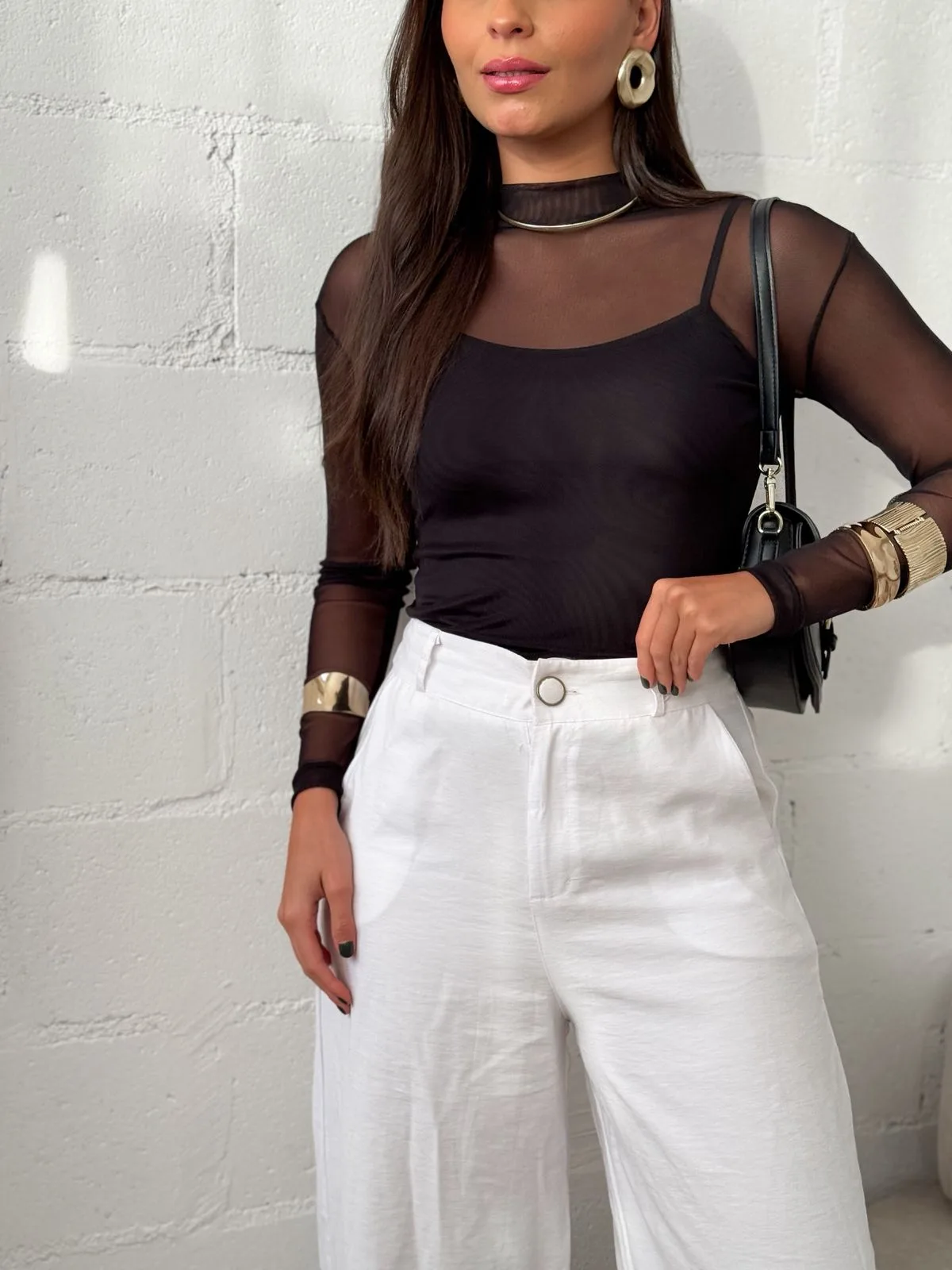 Blusa Kayla (Tule+Regata)