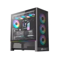 Gabinete Gamer Kalkan Hakon Pro, E-ATX, Sem Fans, Lateral em Vidro Temperado, Preto - KLK00094