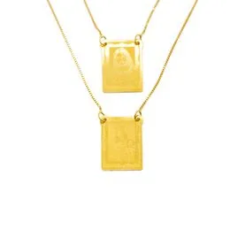 Escapulário de Ouro amarelo 18k 60cm - GG14582