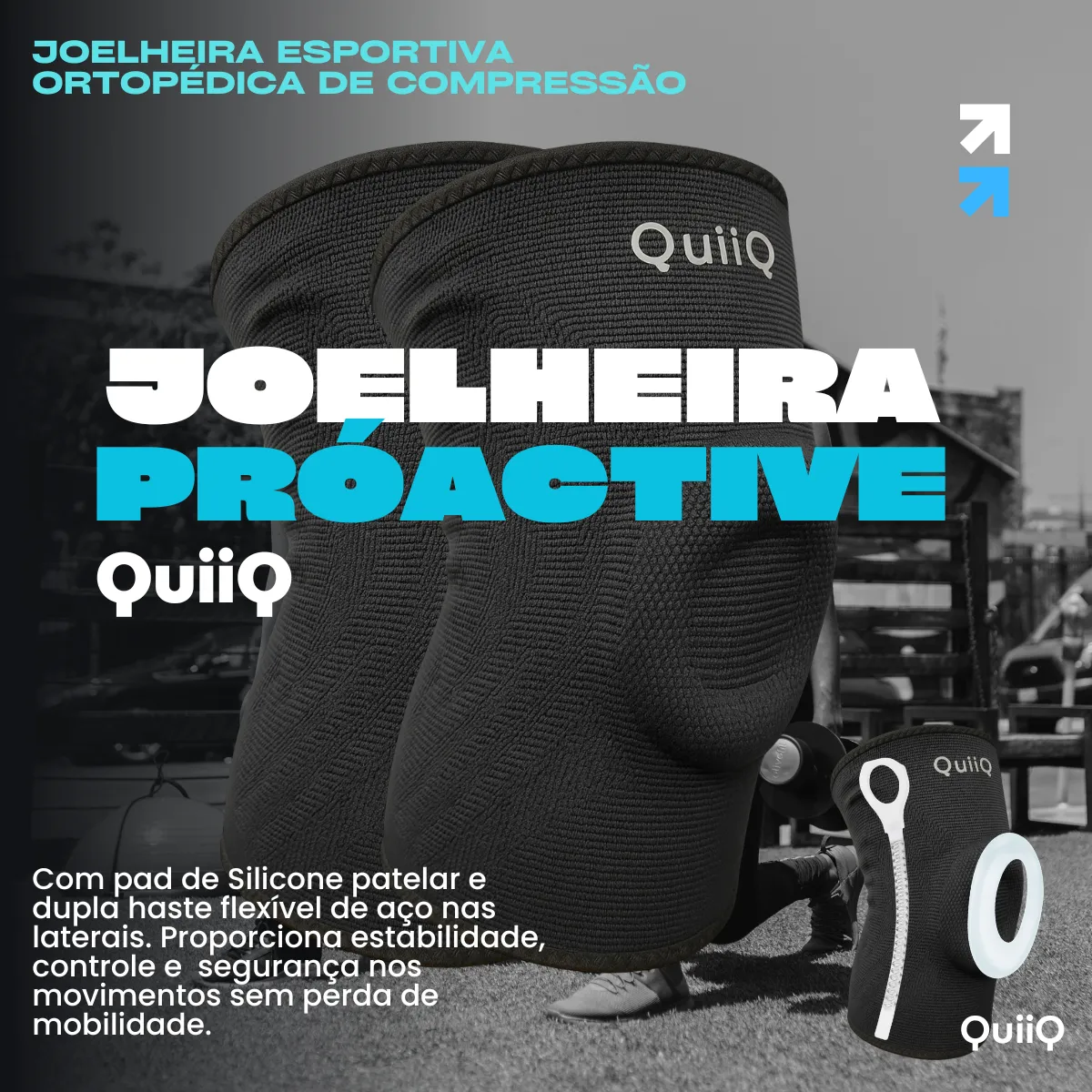 Joelheira Estabilidade Compressão Espiral Metal Silicone