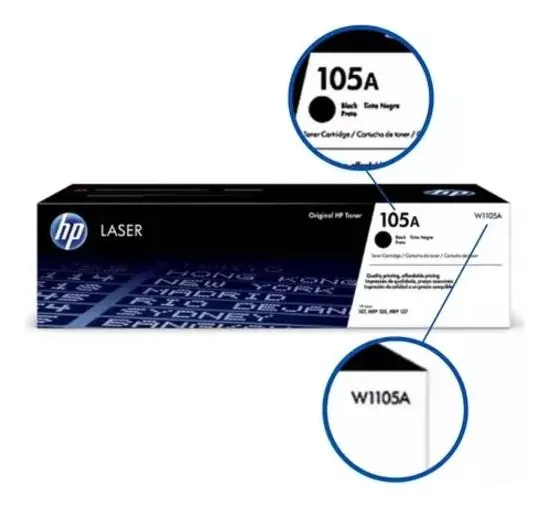 Cartucho de toner HP Laserjet preto 105a