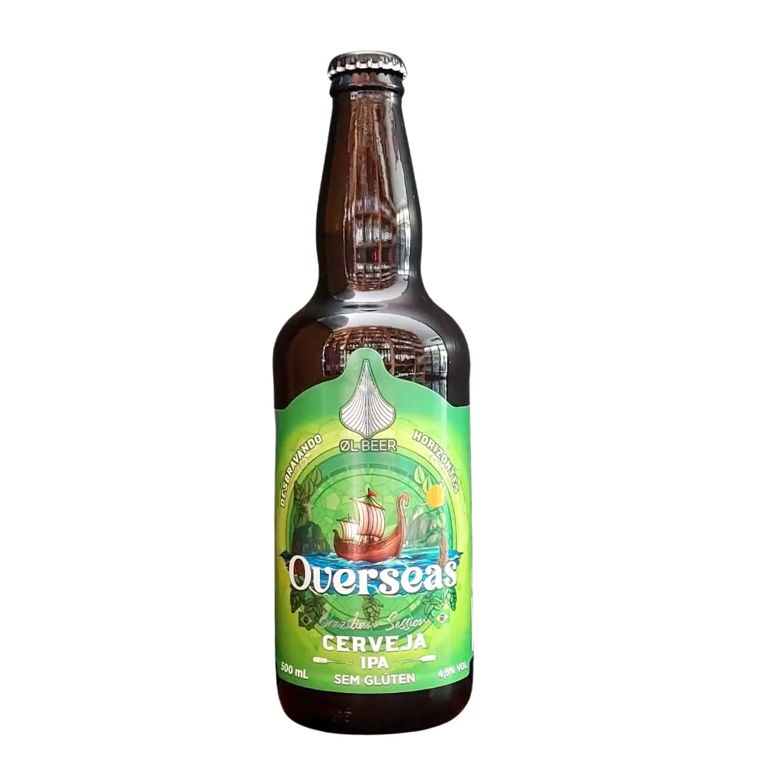 Cerveja Ol Beer Overseas Brazilian Session IPA Sem Glúten 500 ml