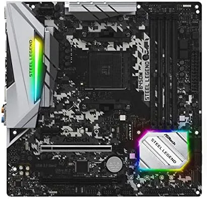 Placa Mãe AM4/USB 3.1/Type-C/Displayport, HDMI, ASRock, B450M Steel Legend