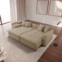 Sofá Cama Jupiter 3 Lugares Retrátil Reclinável 2,30m Linho com Molas Ensacadas