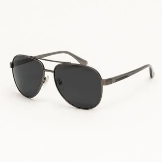 Óculos de Sol Aviador Masculino Premium Armação Metálica Prata