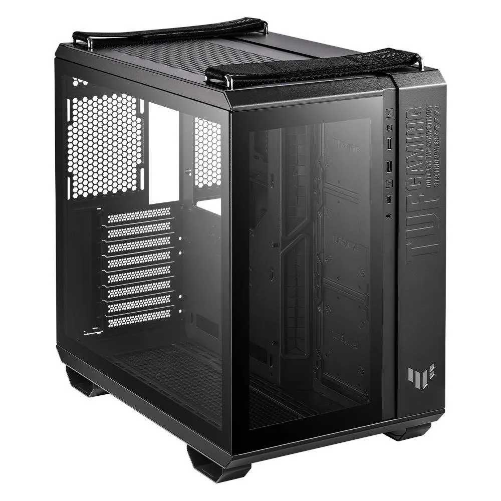 Gabinete Gamer Asus TUF Gaming GT502, Mid Tower, ATX, Frontal e Lateral em Vidro Temperado, Preto - 90DC0090-B00000