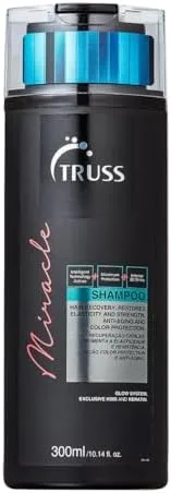 Truss Shampoo Miracle | Limpeza Suave e Reconstrução com Brilho 3D e Ação Anti-Aging | 300ml