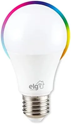 Lâmpada Inteligente de LED 10W Dimerizável, Compatível com WI-FI, Bluetooth, Comando de Voz, Soquete E26/E27, SHLL100, ELG, RGB