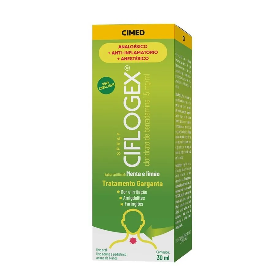 Ciflogex Spray Para Garganta Sabor Menta 30Ml
