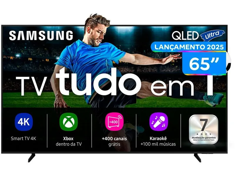 Smart TV 65" Samsung Ultra 4K QLED QN65Q7FAAGXZD Tizen Q4 AI 3 HDMI