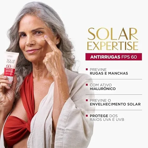 L'Oréal Paris Solar Expertise Antirrugas FPS60 - Protetor Solar Facial 40g
