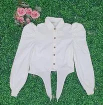 MODAS DOMI Camisa Manga Princesa 6009 Elegância em Sarja