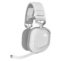 Headset Gamer Sem Fio Corsair HS80 RGB, Dolby Atmos, Drivers 50mm, Wireless, Branco - CA-9011236-NA, avaliação 5 estrelas de 5, R$ 749.99  no PIX ou 10x de R$ 88,23
