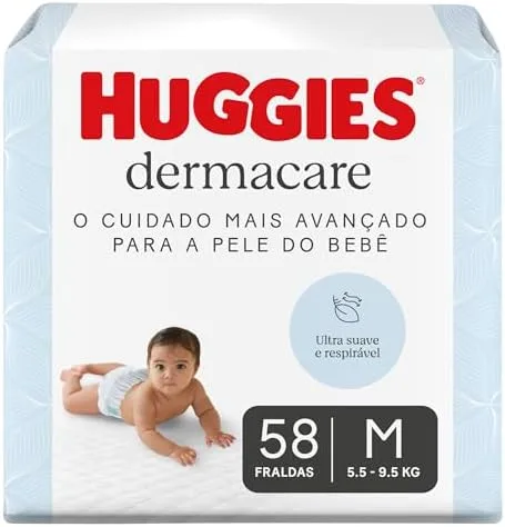 Fralda Huggies Premium Dermacare M - 58 Un