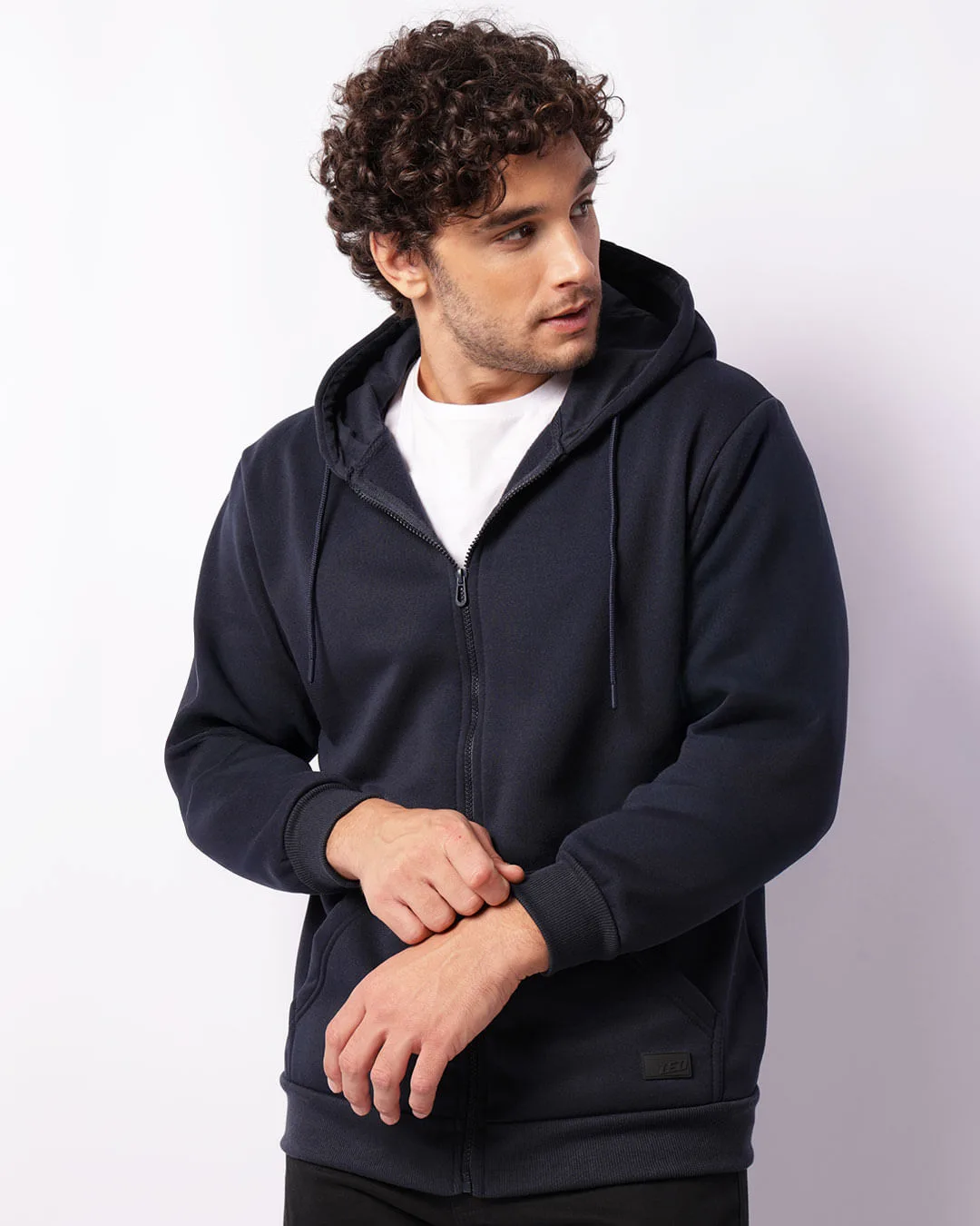 Jaqueta Moletom Masculina Com Capuz Marinho