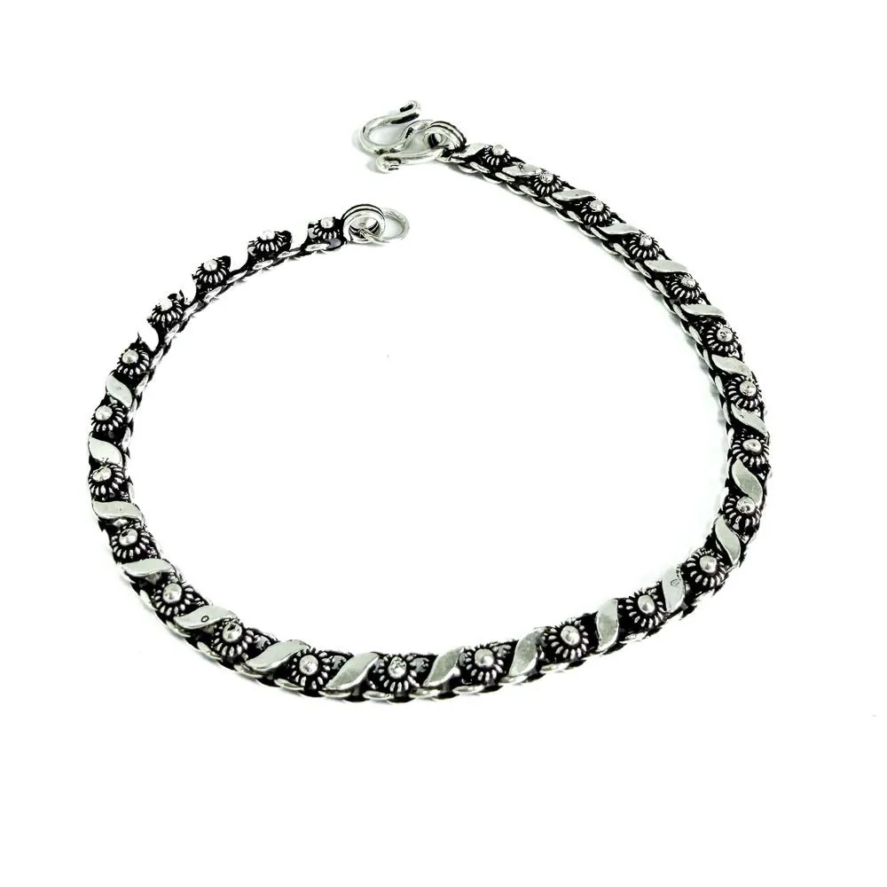 Pulseira Pikun 01 Fileira 4mm Prata de Bali 925