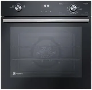 Forno de Embutir Electrolux a Gás 80L Efficient com PerfectCook360 Preto OE8GH 220v