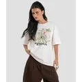 T- Shirt Feminina Oversized Brasil Dianna Bege - Bege