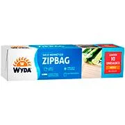 Saco Zip hermético Médio (18 x 23cxm), 10 unidades, WZIPM10-25, WYDA - RL 10 UN