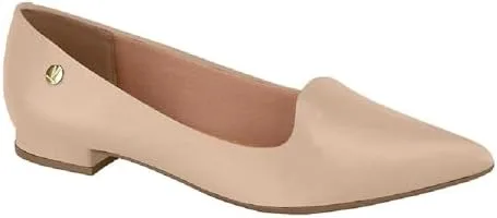 Sapatilha Vizzano Feminina Salto Baixo Bico Fino Pelica Off 526-1206.261.7286.35312