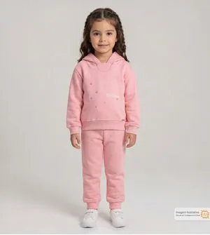 Conjunto Moletom com Capuz Corações