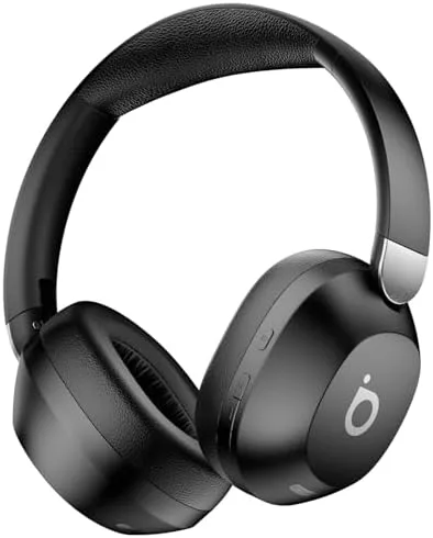 Basike Fone de Ouvido Bluetooth 5.4, ANC Cancelamento de Ruído Ativo Headphone com Microfone, Certificação Hi-Pure Audio, 30 horas reprodução, LE15 (Preto)