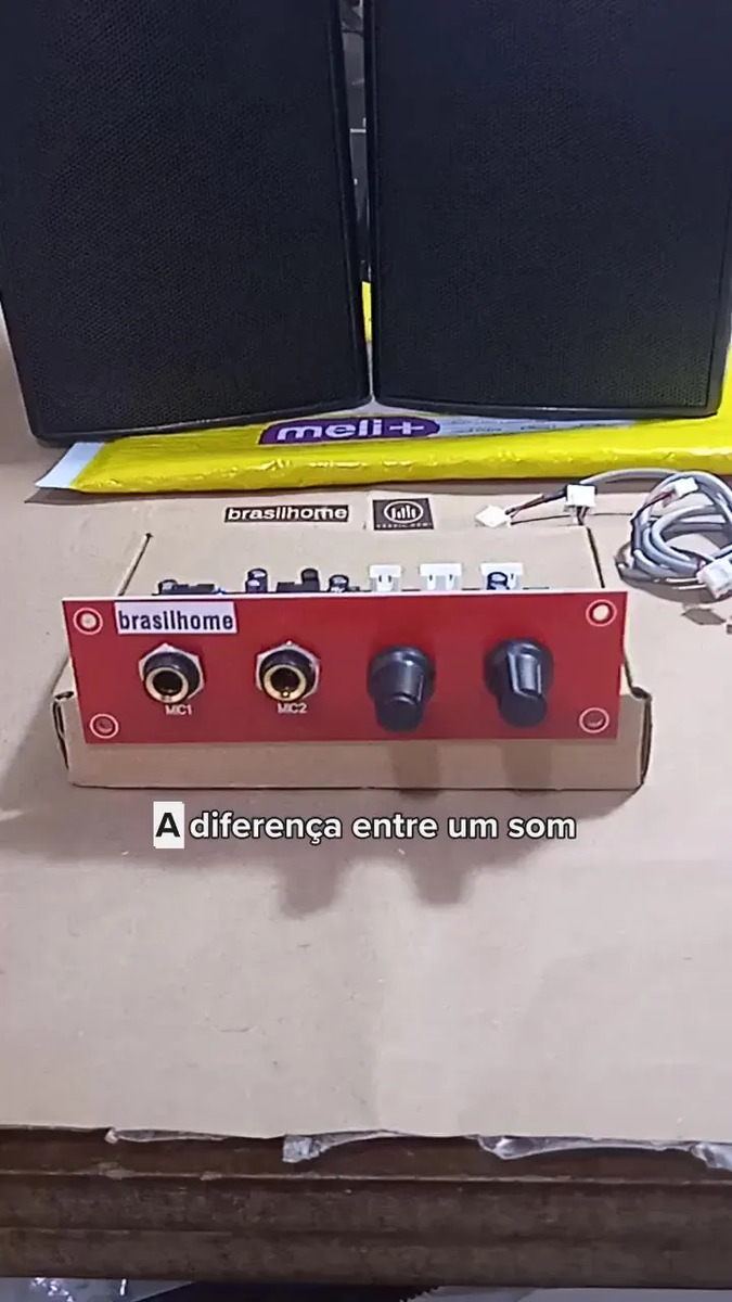 Placa Montada Pre Amplificador Microfone Karaoke Eco Reverb