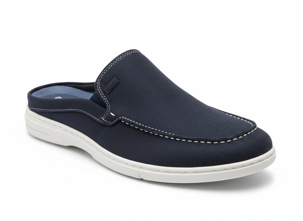 Mule Democrata Navy Sofisticacao Sem Esforco