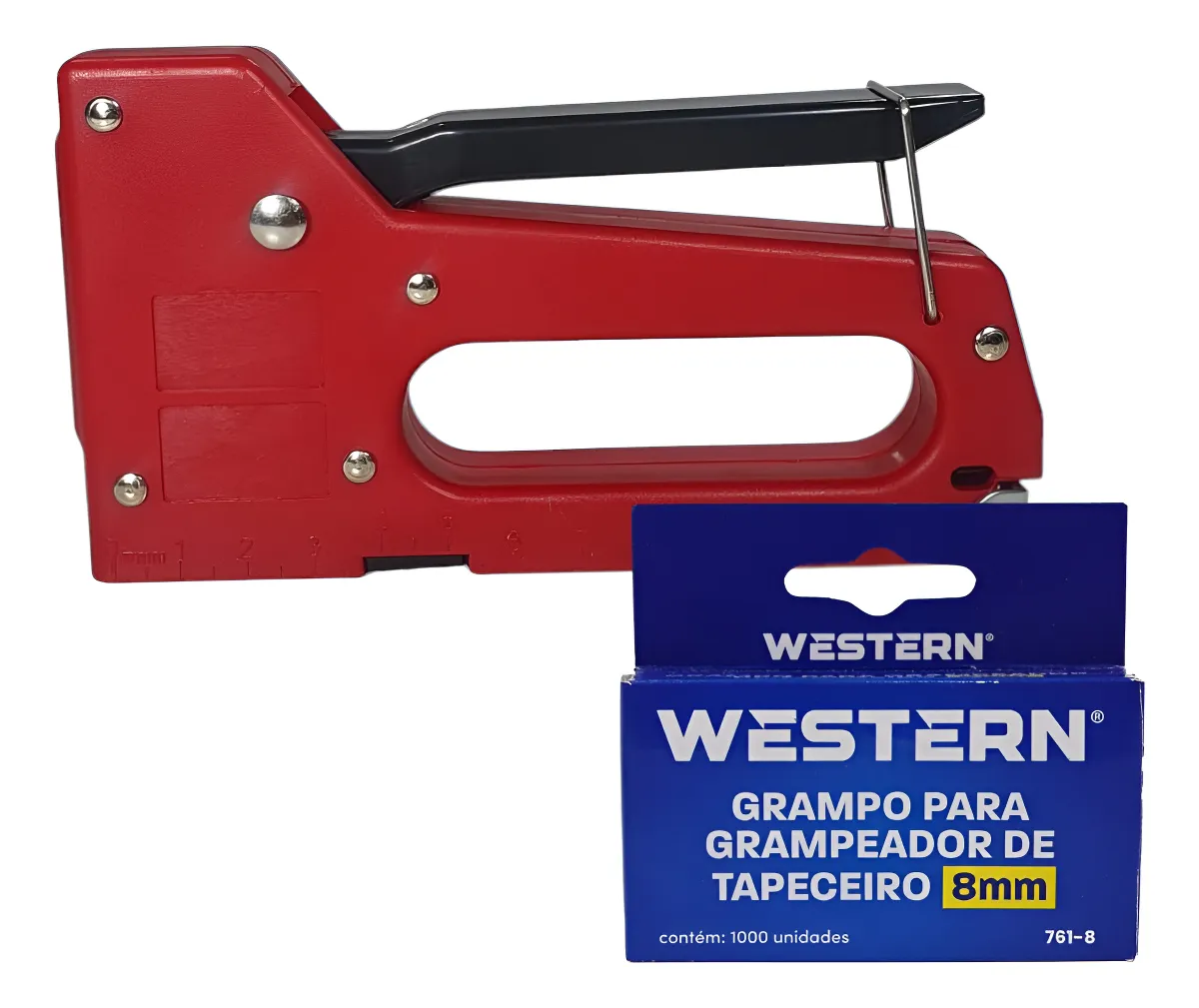 Grampeador De Madeira Sofá Artesanato Lona + 1000 Grampos