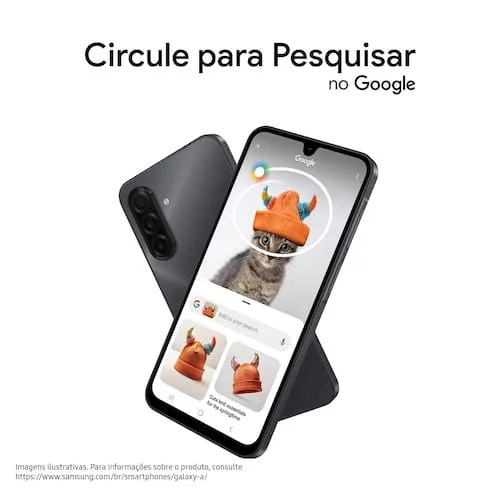 Celular Samsung Galaxy A17 4G Tela 6.7" 128GB Super AMOLED Câmera Tripla 50MP Preto