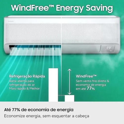 Samsung Ar-condicionado Inverter WindFree AI Black 24000 BTU QF 220V