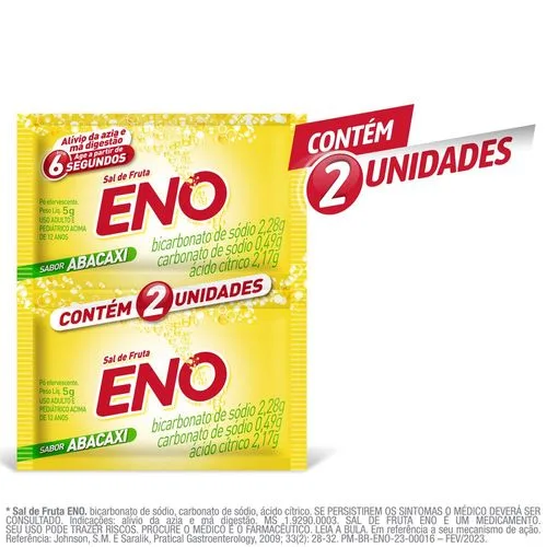 Eno Abacaxi Envelope 2 Unidades 5g Cada Pó Efervescente