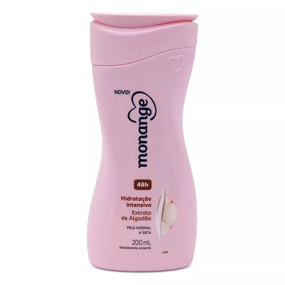 Hidratante Monange Hidratação Intensiva Pele Normal a Seca com Ação Desodorante 200ml