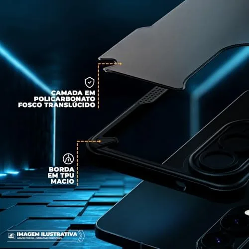 Gshield Capa Case Anti-impacto Rugged Shield com Lateral Antiderrapante para Samsung (Transparente, Galaxy S25 FE)