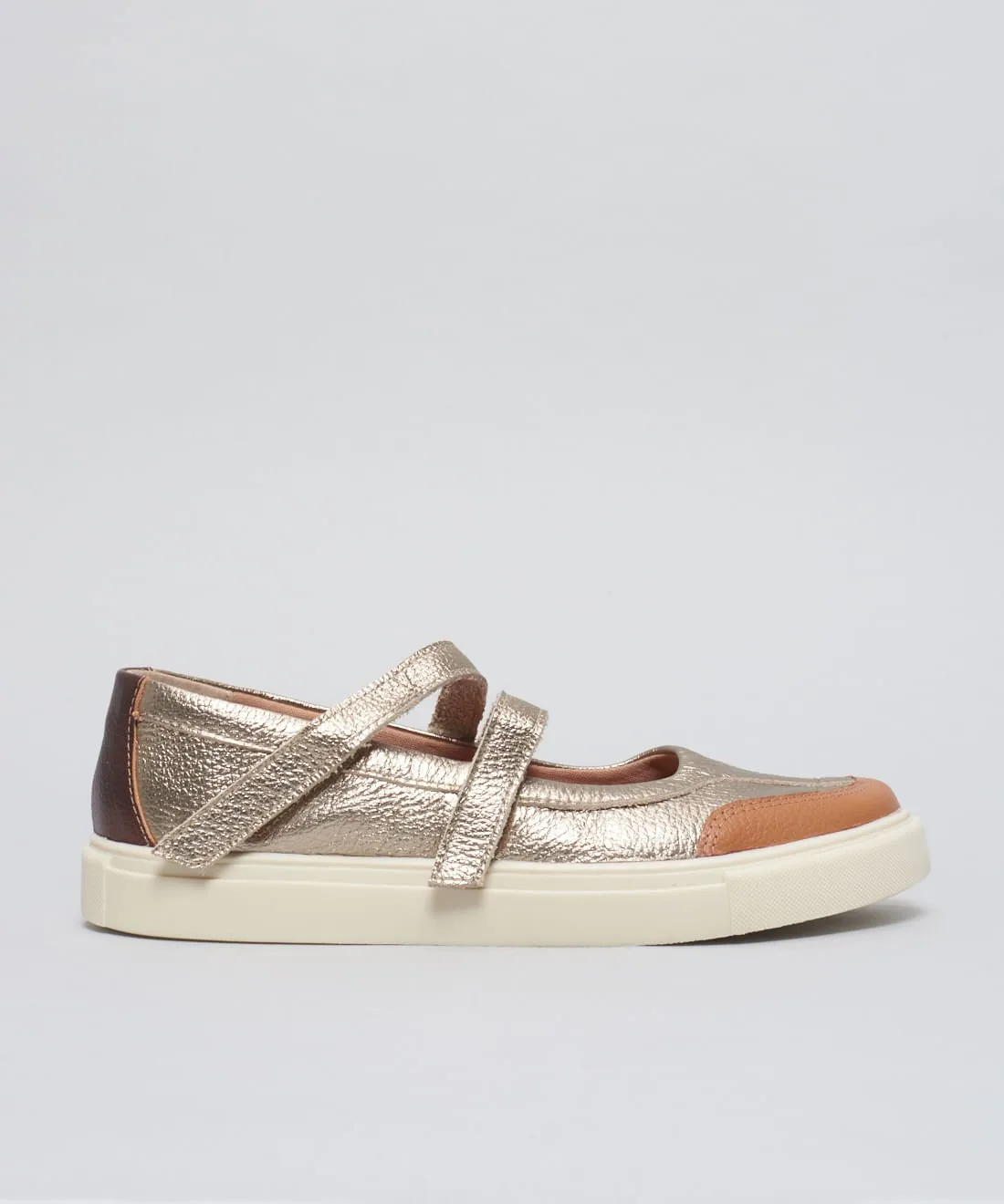 Tenis Couro Antonela - Prata Velho