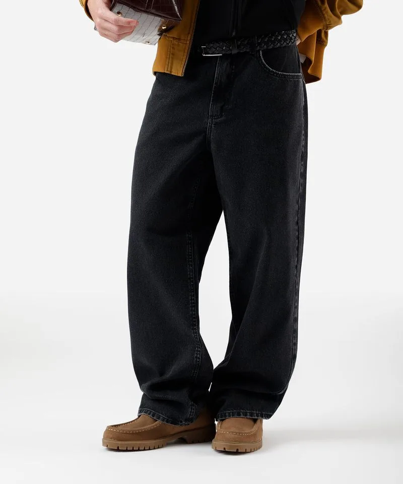 calça baggy masculina jeans preta