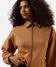 jaqueta bomber feminina com pregas off white