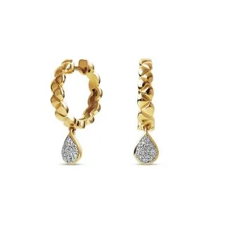 Brinco Argola Icona em Ouro Amarelo 18k com Diamantes, 0,19ct
