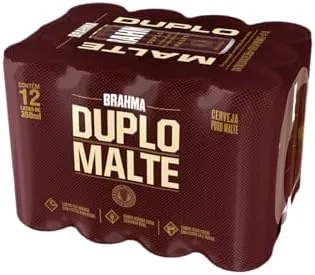 Pack Cerveja Brahma Duplo Malte Lata Sleek - com 12 unidades 350ml